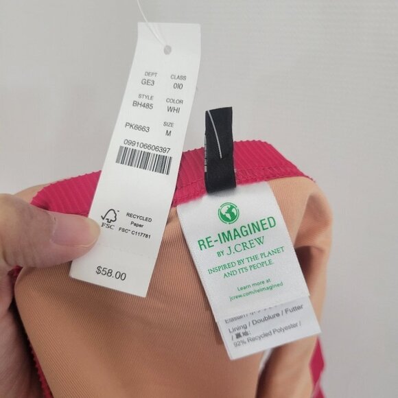 NEW J. Crew Hot Pink Swim Bottom size Medium - Picture 10 of 11